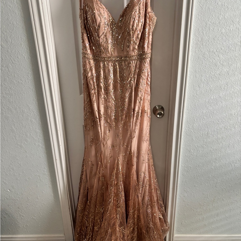 Elegant Gold Sequin Gown